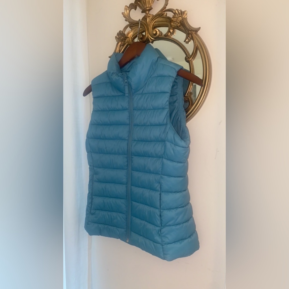 Teal Blue Quilted Puffer Vest
